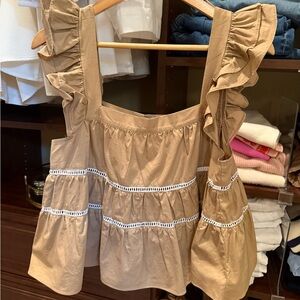 En Saison Ruffle Sleeve Blouse